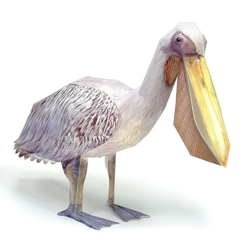 グレートホワイトペリカン鳥紙モデルリアルな動物ミニ折り紙アー - Art Craft Center のレビューと価格